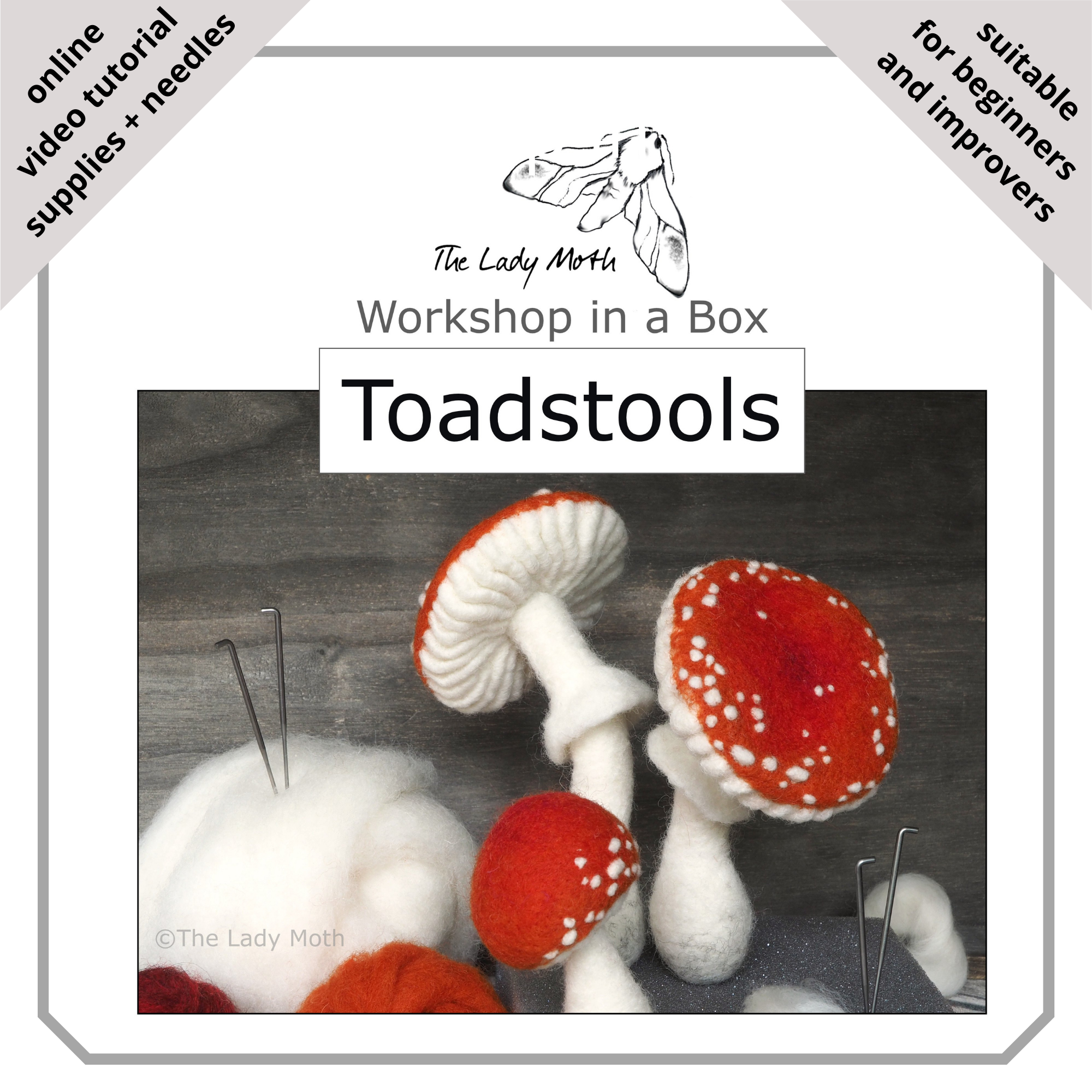Toadstool Felt Appliqué Hoop Craft Kit – Hipstitch