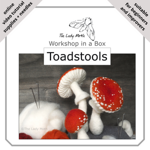 Workshop in a Box - Needle Felted Toadstools by The Lady Moth