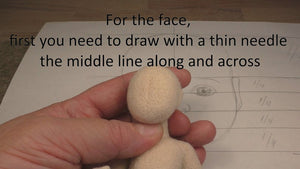 Online Needle Felting Workshop by Anna Potapova - 'Child' doll - kit with 1 hour 45 minutes online video tutorial  INCLUDES *FREE DELIVERY