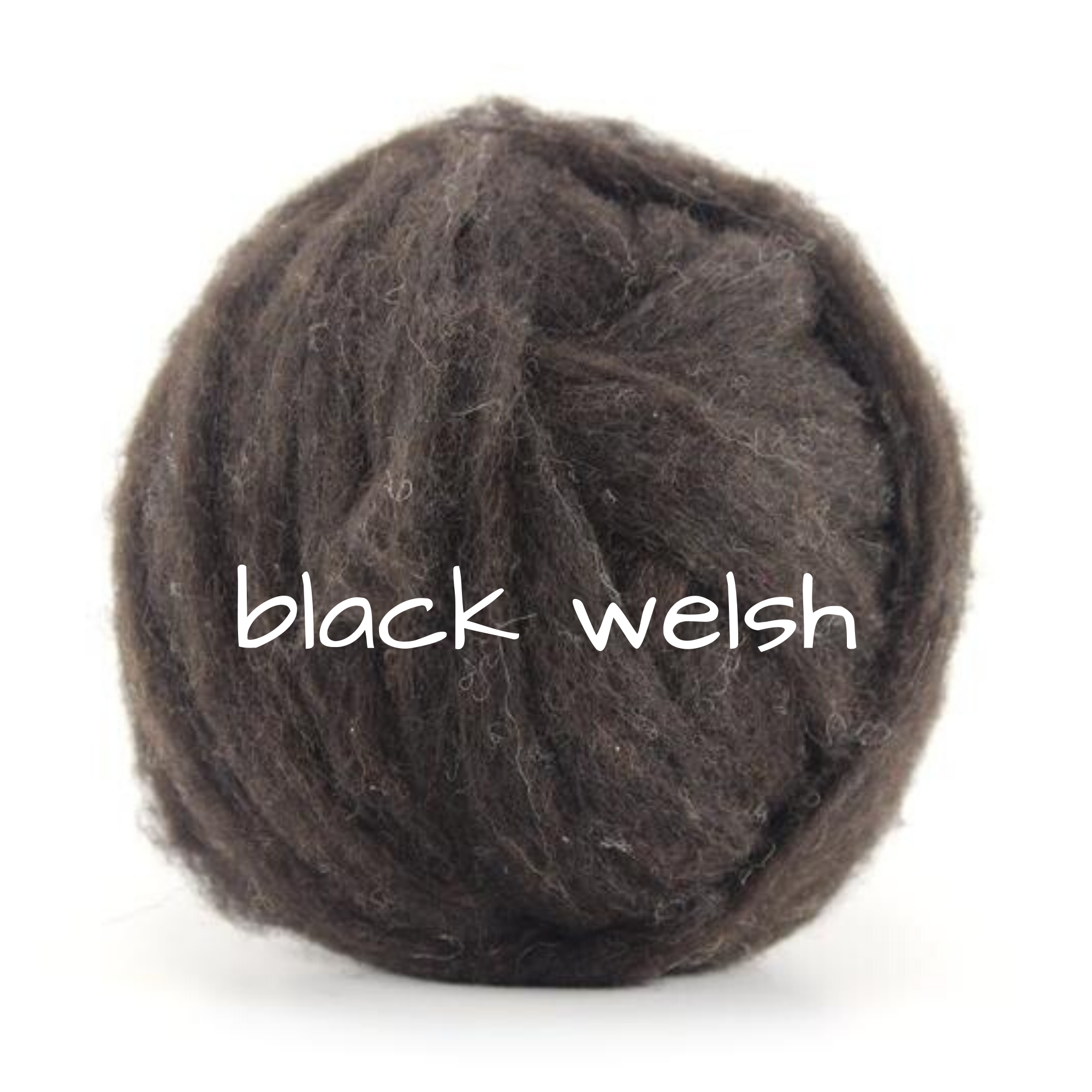 Carded - Black Welsh Slivers