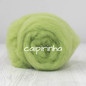 Carded Batting Extra Fine Merino Needle Felting Wool - Caipirinha