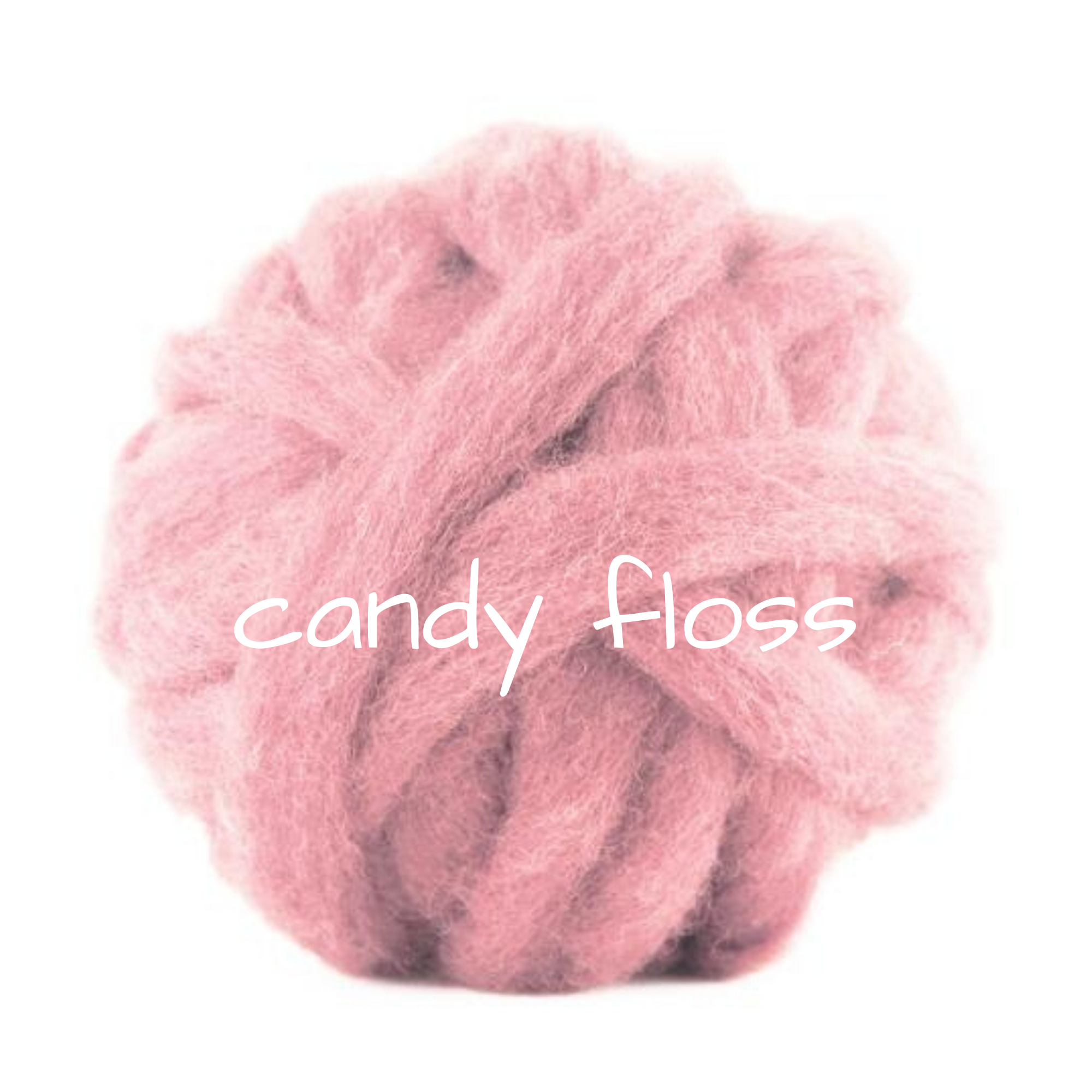 Carded Corriedale Slivers - Candy Floss