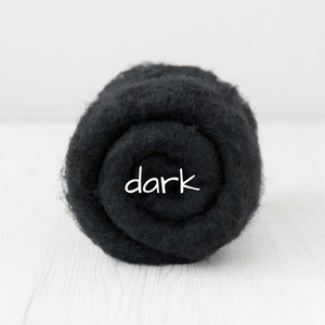 Carded Batting New Zealand Wool DHG 'Maori' Batt - Dark