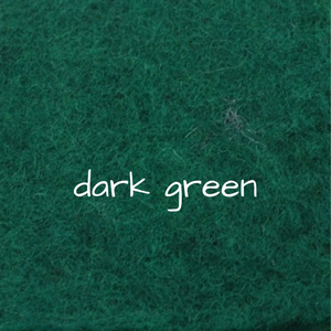 Thick Handmade 100% Wool Felt - Dark Green