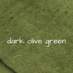 Thick Handmade 100% Wool Felt - Dark Olive Green