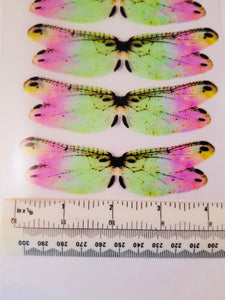 Dragonfly Wings Green/Pink/Yellow