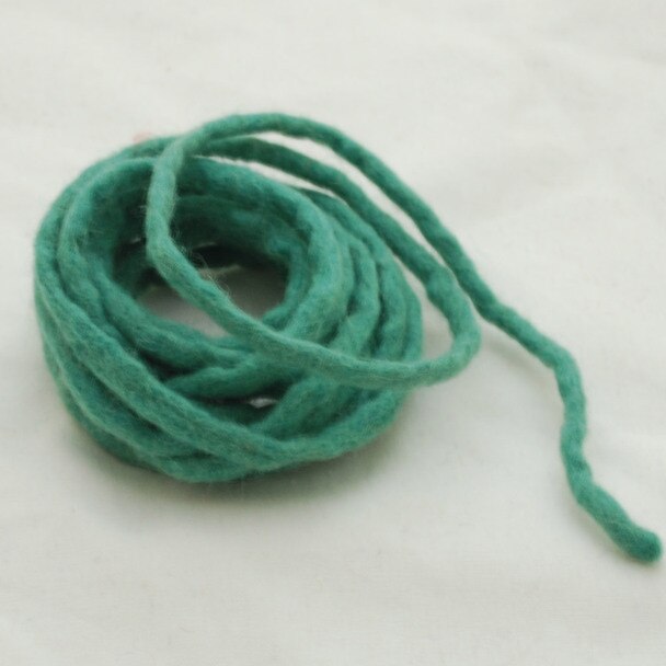 Handmade 100% Wool Felt Cord - Light Sea Green