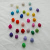 Load image into Gallery viewer, Felt Raindrops - Pack of 30 x 2.5x3cm in Light &amp; Bright Colours
