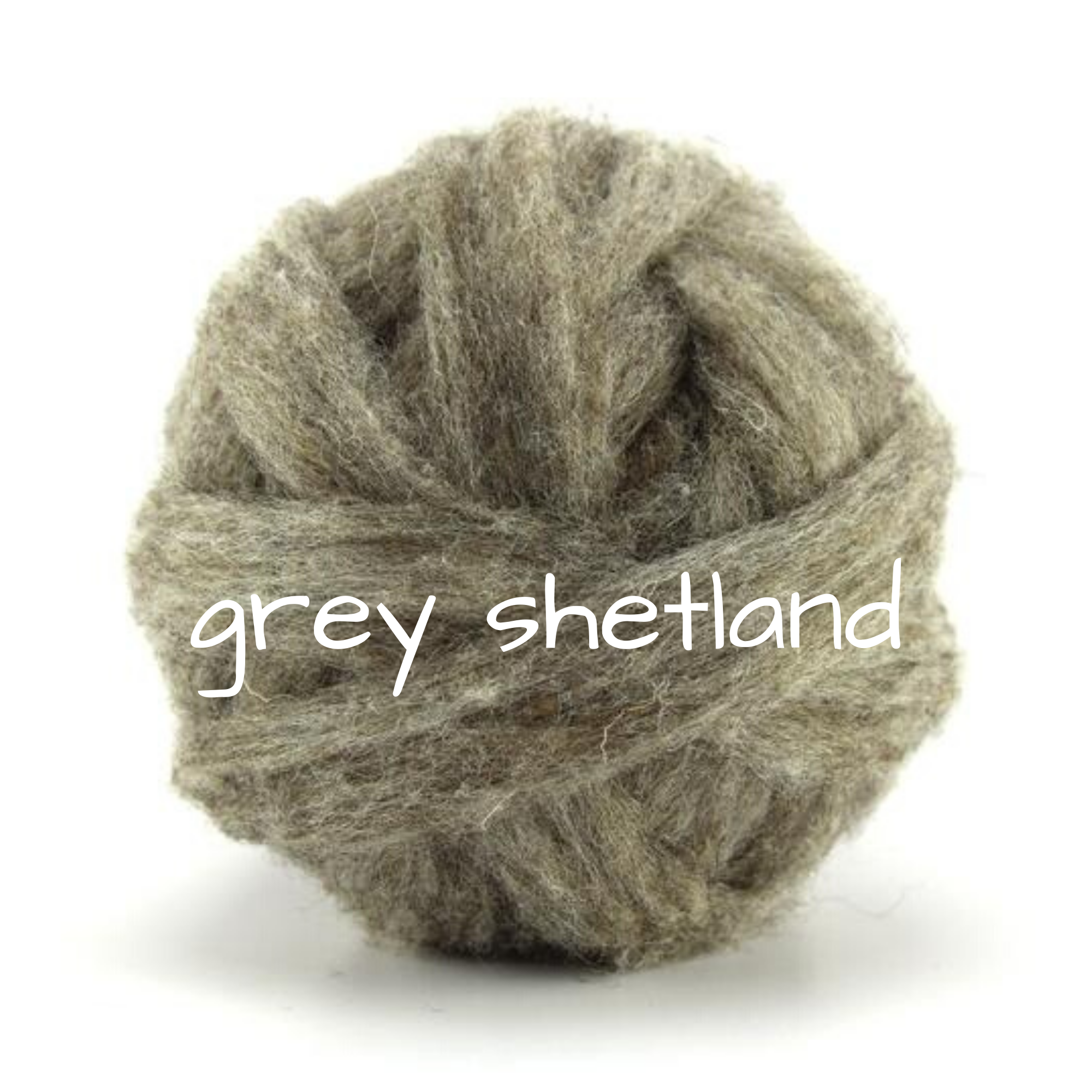 Carded - Grey Shetland Slivers