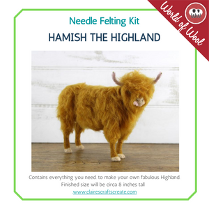 Hamish the Highland Cow Artisan Needle Felting WOW Kit