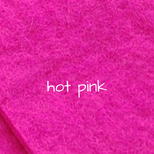 Thick Handmade 100% Wool Felt - Hot Pink