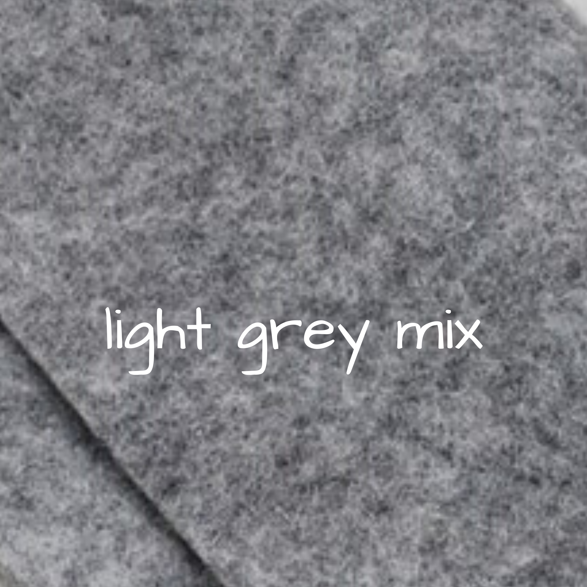 Thick Handmade 100% Wool Felt - Light Grey Mix