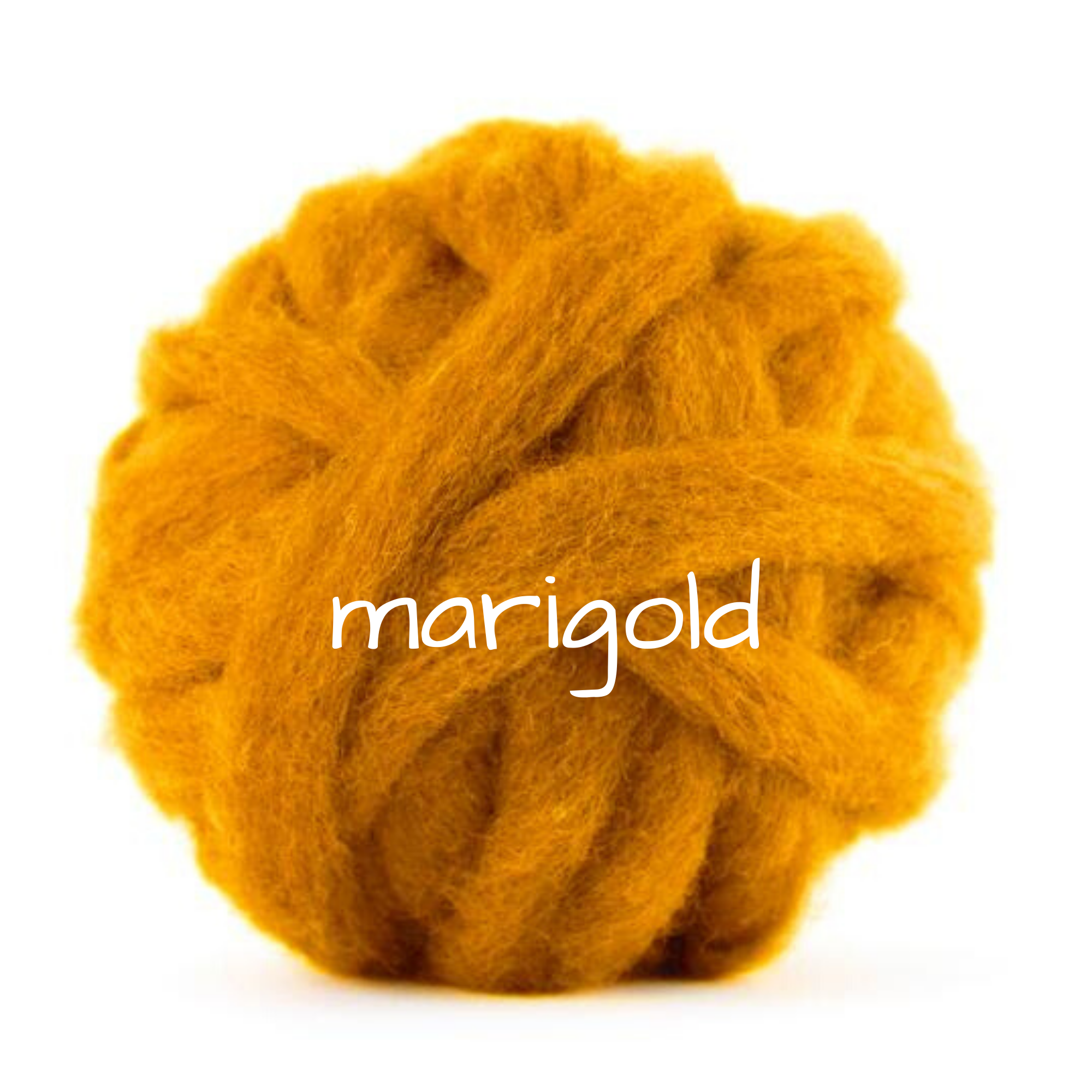 Carded Corriedale Slivers - Marigold