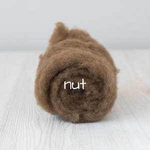 Carded Batting New Zealand Wool DHG 'Maori' Batt - Nut