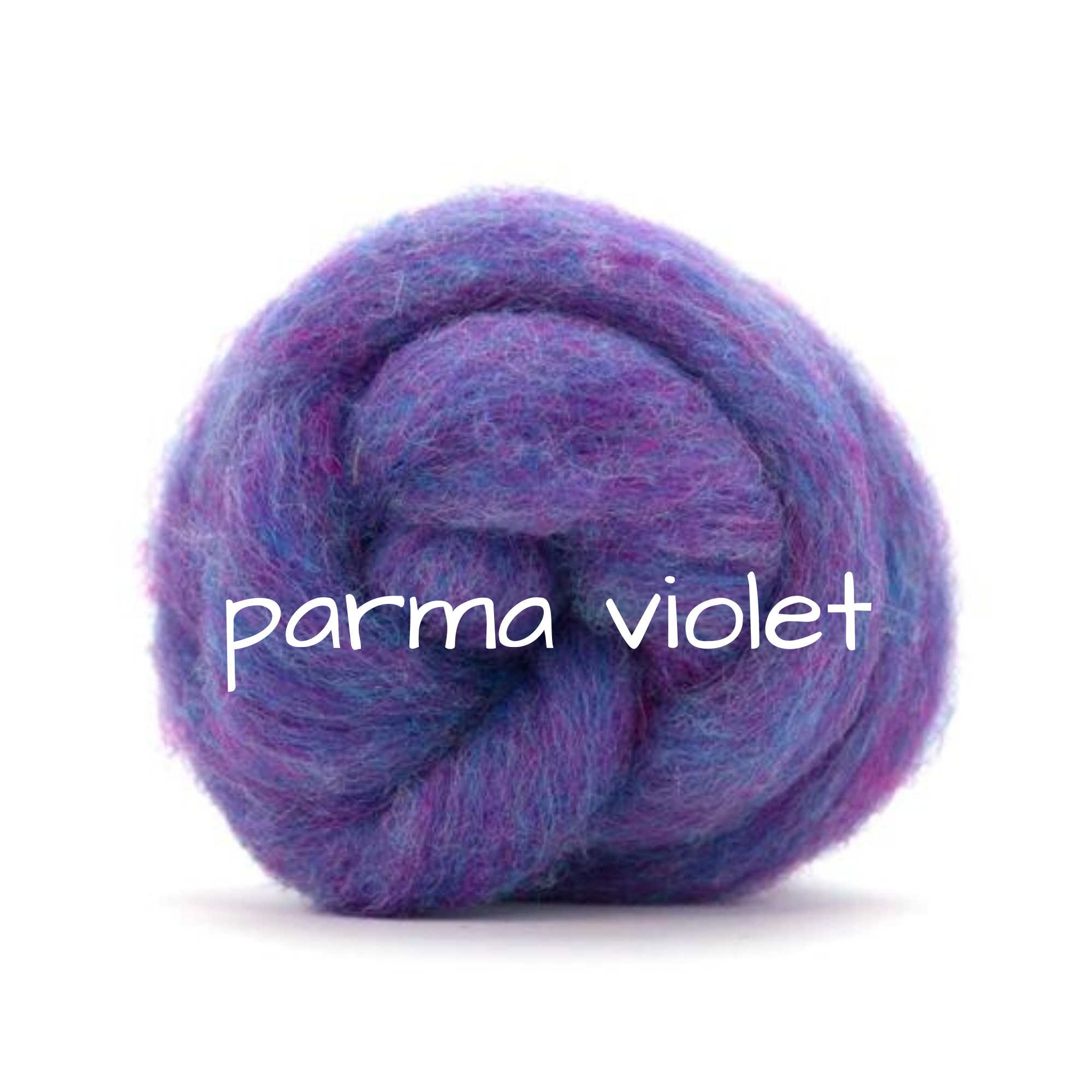Carded Corriedale Slivers - Parma Violet Purple