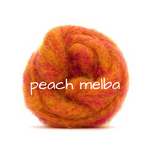 Load image into Gallery viewer, Carded Corriedale Slivers - Peach Melba (Pumpkin)
