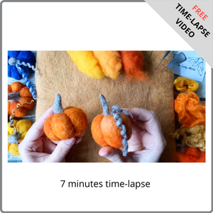 Free Time-Lapse Video - Needle Felted Pumpkin by The Lady Moth