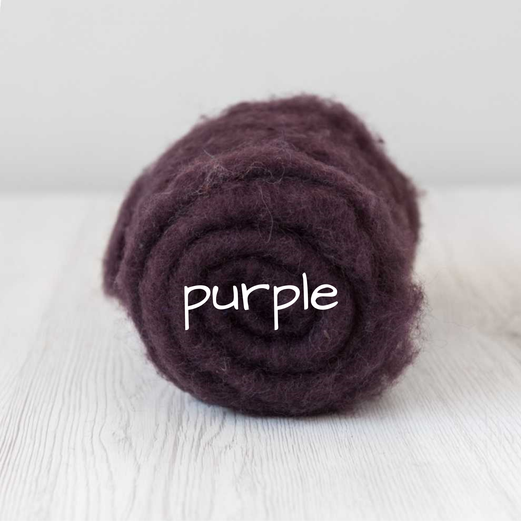 Carded Batting New Zealand Wool DHG 'Maori' Batt - Purple