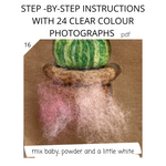 Load image into Gallery viewer, EASY Painting with Wool!   2D Needle Felted Picture Kit - Cactus (1 of 3 in Cactus Set)
