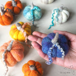 Load image into Gallery viewer, The Lady Moth COOL FUSION supreme needle felted pumpkin supply pack
