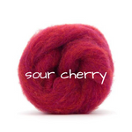 Load image into Gallery viewer, Carded Corriedale Slivers - Sour Cherry
