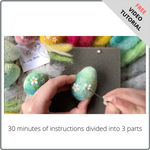 Load image into Gallery viewer, Free Online Video Tutorial - Needle Felted Blossom Eggs by The Lady Moth
