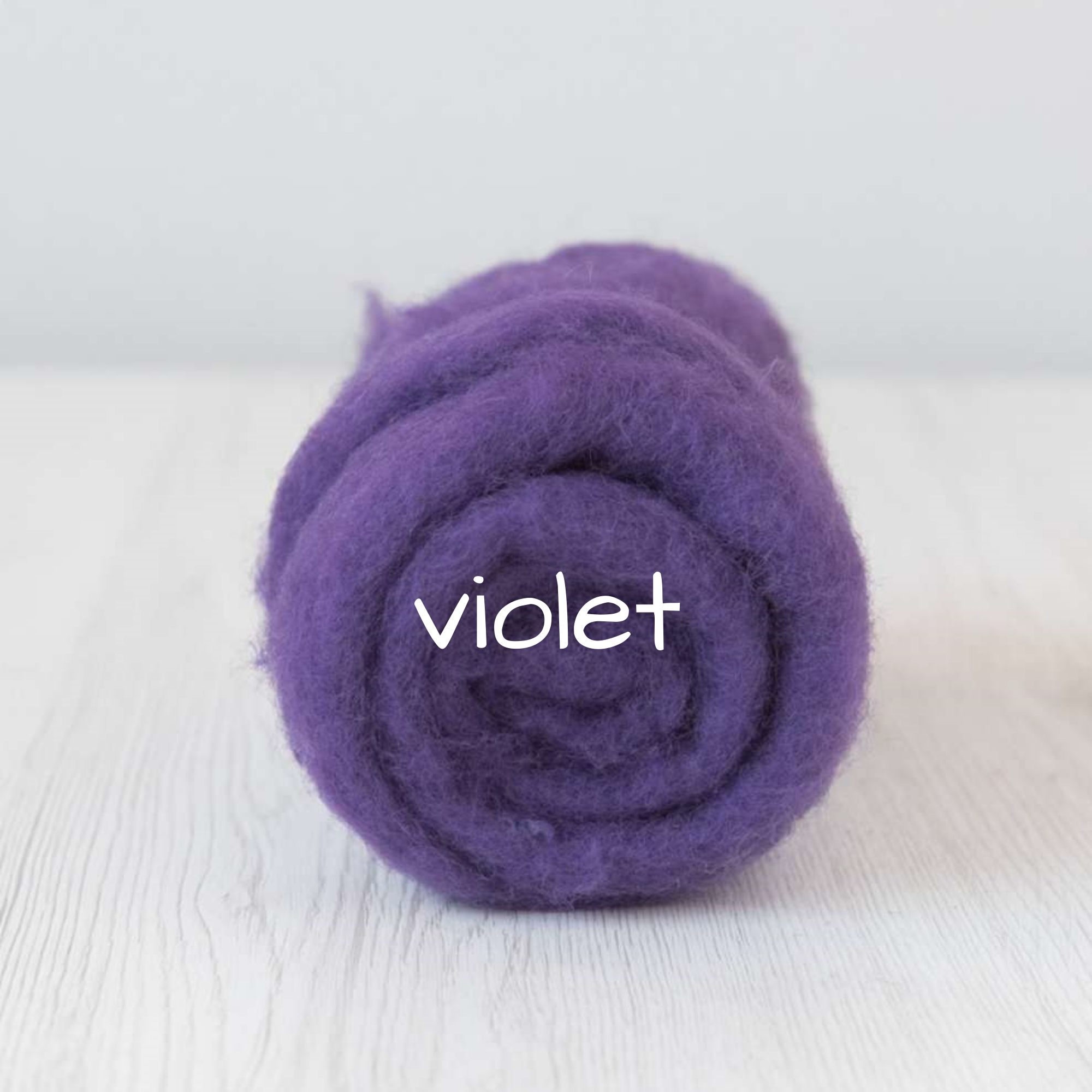 Carded Batting New Zealand Wool DHG 'Maori' Batt - Violet