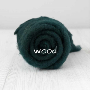 Carded Batting New Zealand Wool DHG 'Maori' Batt - Wood