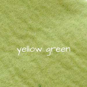 Thick Handmade 100% Wool Felt - Yellow Green